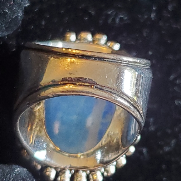 Premier Designs silvertone turquoise colored stone ring size 6 1/2 - Picture 6 of 9